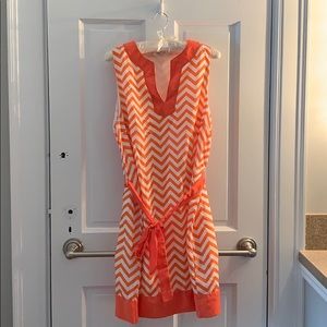 Mud Pie Orange Chevron Sundress ☀️ 🍊